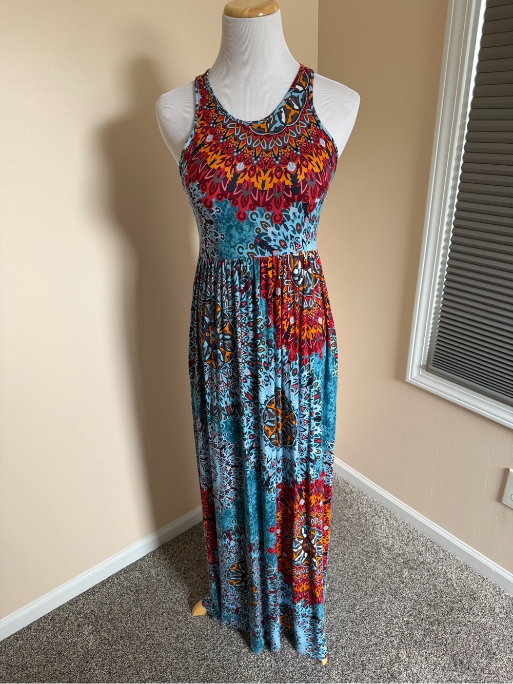 Boho Medallion Maxi Dress